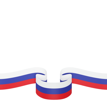 Russia flag design national independence day banner element transparent background png