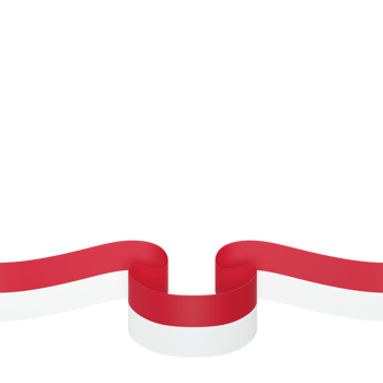 Indonesia flag design national independence day banner element transparent background png