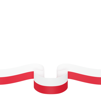 Poland flag design national independence day banner element transparent background png
