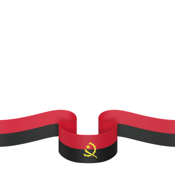 Angola flag design national independence day banner element transparent background png
