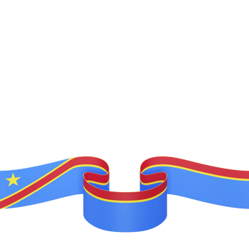 DR Congo flag design national independence day banner element transparent background png
