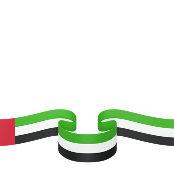 United Arab Emirates flag design national independence day banner element transparent background png
