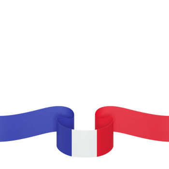 France flag design national independence day banner element transparent background png
