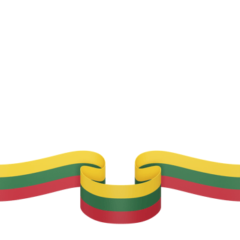 Lithuania flag design national independence day banner element transparent background png