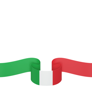 Italy flag design national independence day banner element transparent background png