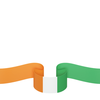 Ivory Coast flag design national independence day banner element transparent background png