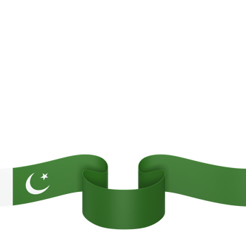 Pakistan flag design national independence day banner element transparent background png