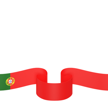 Portugal flag design national independence day banner element transparent background png
