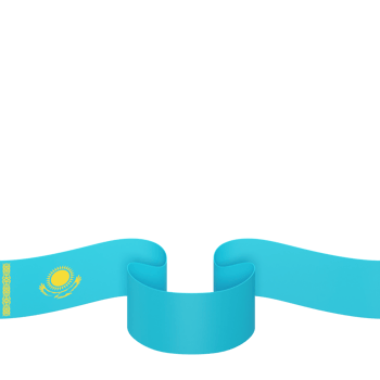Kazakhstan flag design national independence day banner element transparent background png
