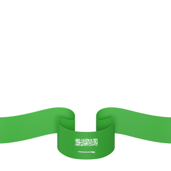 Saudi Arabia flag design national independence day banner element transparent background png