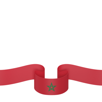 Morocco flag design national independence day banner element transparent background png