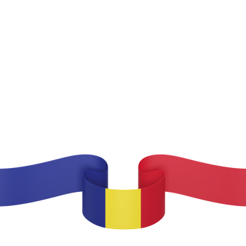 Romania flag design national independence day banner element transparent background png
