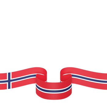 Norway flag design national independence day banner element transparent background png