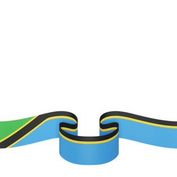 Tanzania flag design national independence day banner element transparent background png