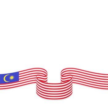 Malaysia flag design national independence day banner element transparent background png