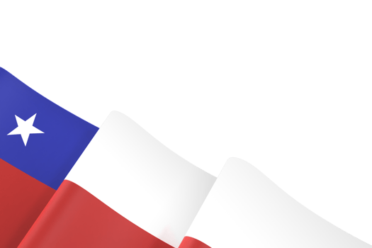 Chile flag design national independence day banner element transparent background png