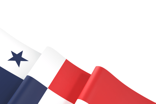 Panama flag design national independence day banner element transparent background png
