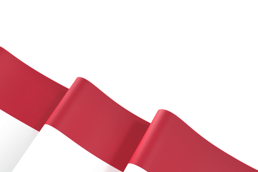 Indonesia flag design national independence day banner element transparent background png