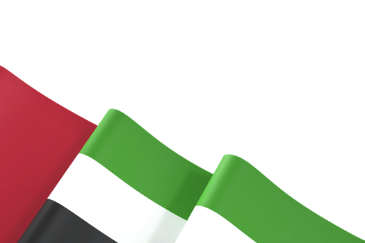 United Arab Emirates flag design national independence day banner element transparent background png