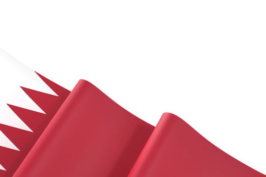 Bahrain flag design national independence day banner element transparent background png