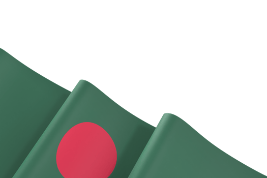 Bangladesh flag design national independence day banner element transparent background png