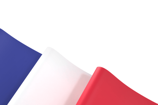 France flag design national independence day banner element transparent background png