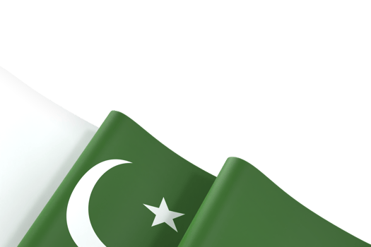 Pakistan flag design national independence day banner element transparent background png