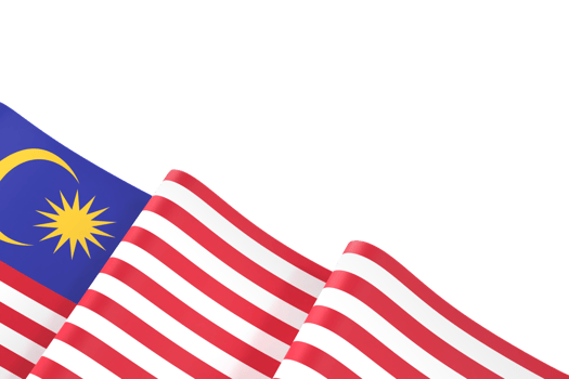 Malaysia flag design national independence day banner element transparent background png