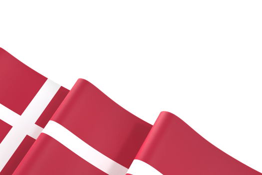 Denmark flag design national independence day banner element transparent background png