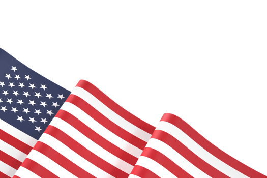 United States flag design national independence day banner element transparent background png