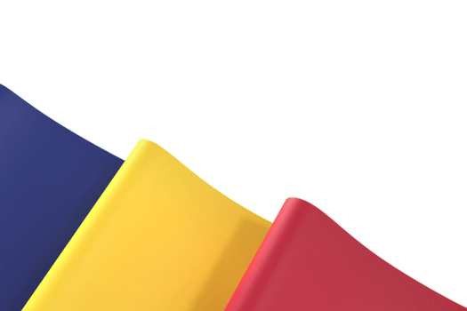 Romania flag design national independence day banner element transparent background png