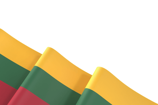Lithuania flag design national independence day banner element transparent background png