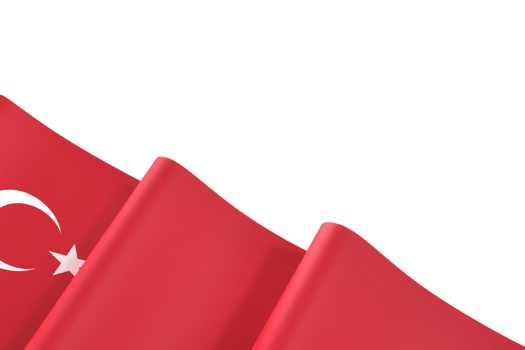Turkey flag element design national independence day banner ribbon png