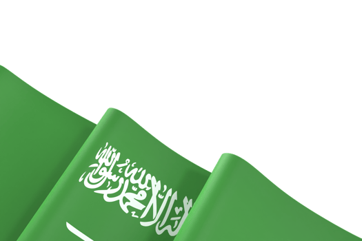 Saudi Arabia flag design national independence day banner element transparent background png