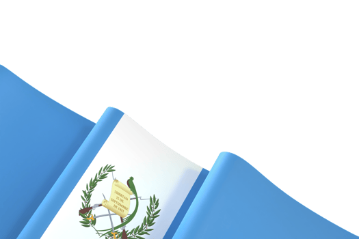 Guatemala flag design national independence day banner element transparent background png