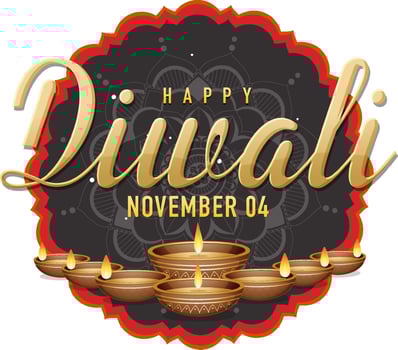 Happy Diwali Day Poster Design vector