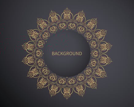 Luxury ornamental mandala background colorful gold mandala vector