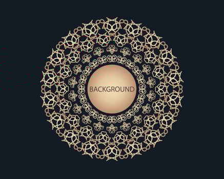 Luxury ornamental mandala background colorful gold mandala vector