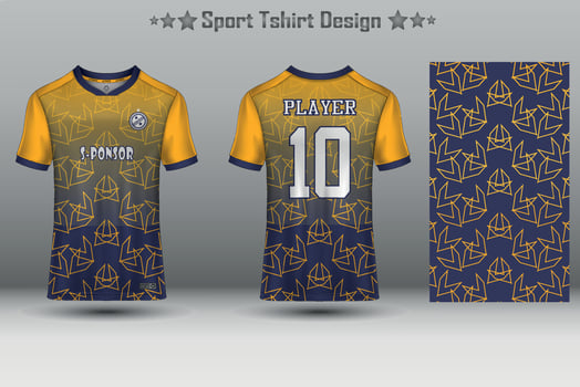 Soccer jersey mockup football jersey design sublimation sport t shirt design collection for racing, cycling, gaming, motocross vector