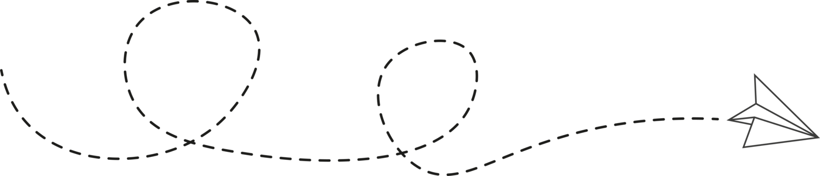 Dashed Line Paper Airplane Route png