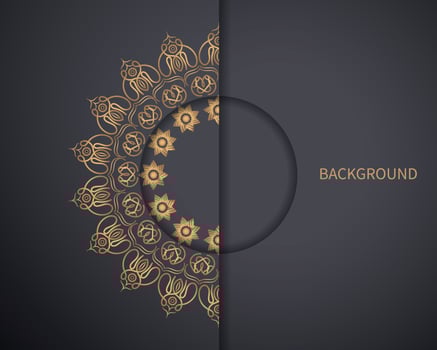 Luxury ornamental mandala background colorful gold mandala vector