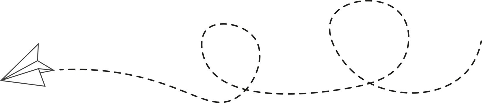 Dashed Line Paper Airplane Route png