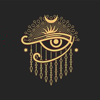 Horus eye egyptian esoteric occult magic symbol vector