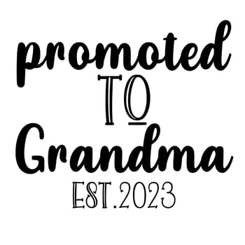 promoted to grandma est 2023 vector