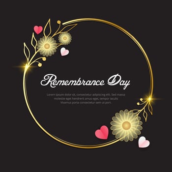 Celebration of remembrance day design background vector. vector