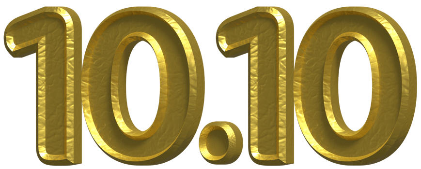 10.10 Sale 3D Number Illustration Concept Design png