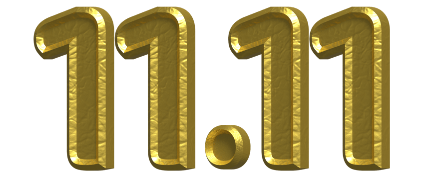 11.11 Sale 3D Number Illustration Concept Design png