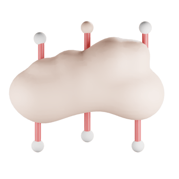 Cloud networking icon 3d png