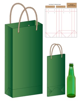 Box packaging die cut template design. 3d mock-up vector