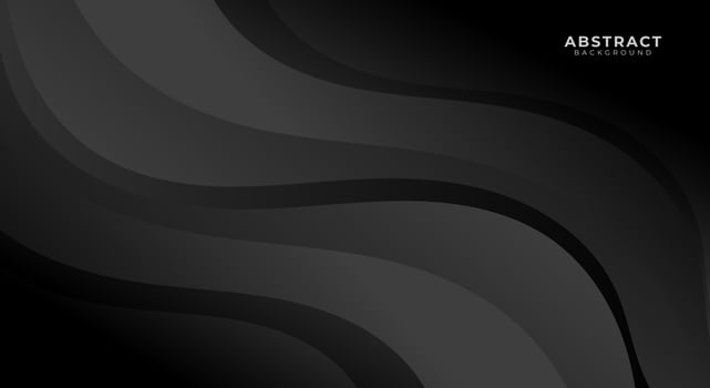 Abstract beautiful wavy black background vector